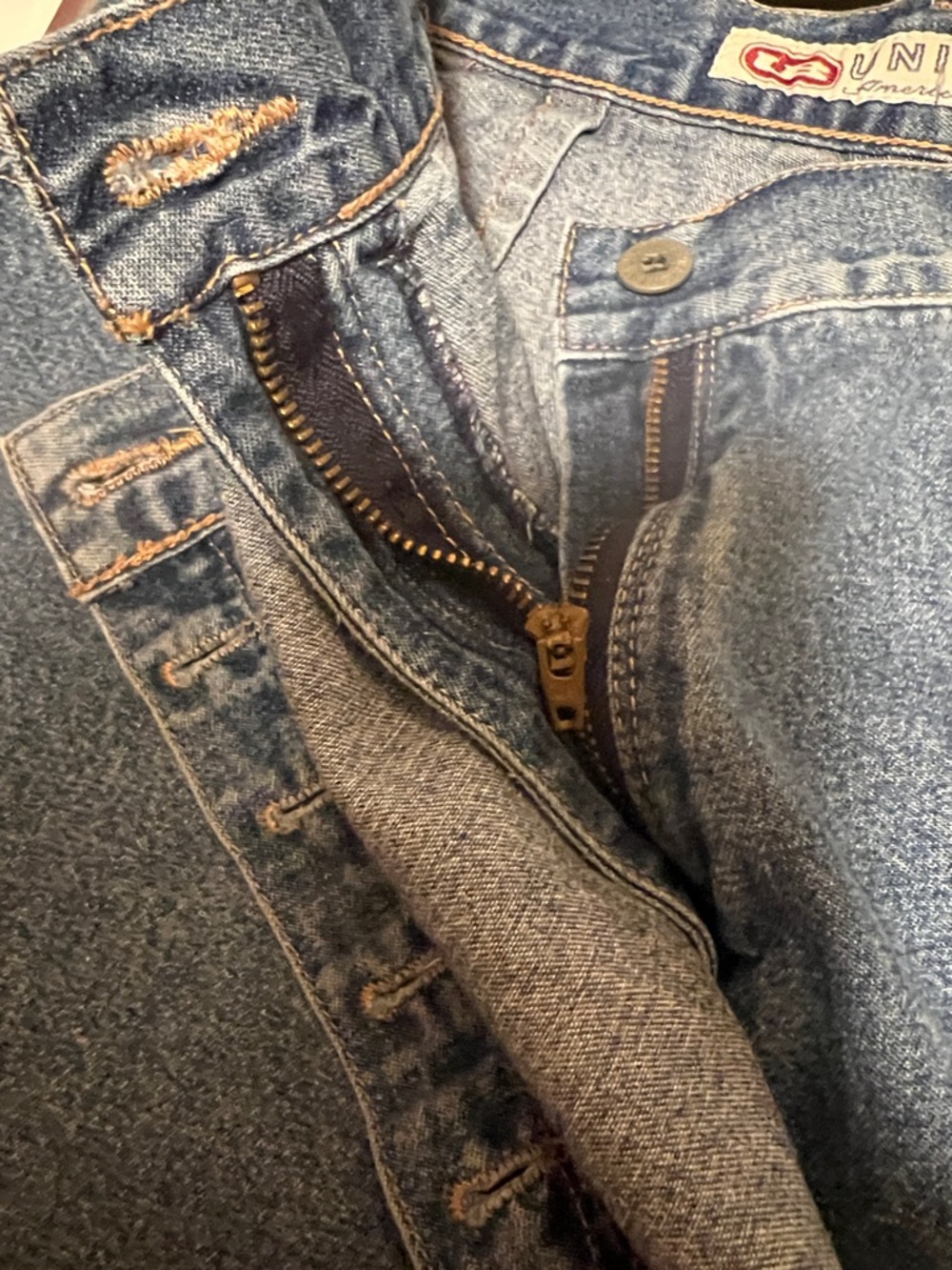 UNIONBAY Light Wash Denim Wrap Skort with Button Detail - Picture 4 of 9